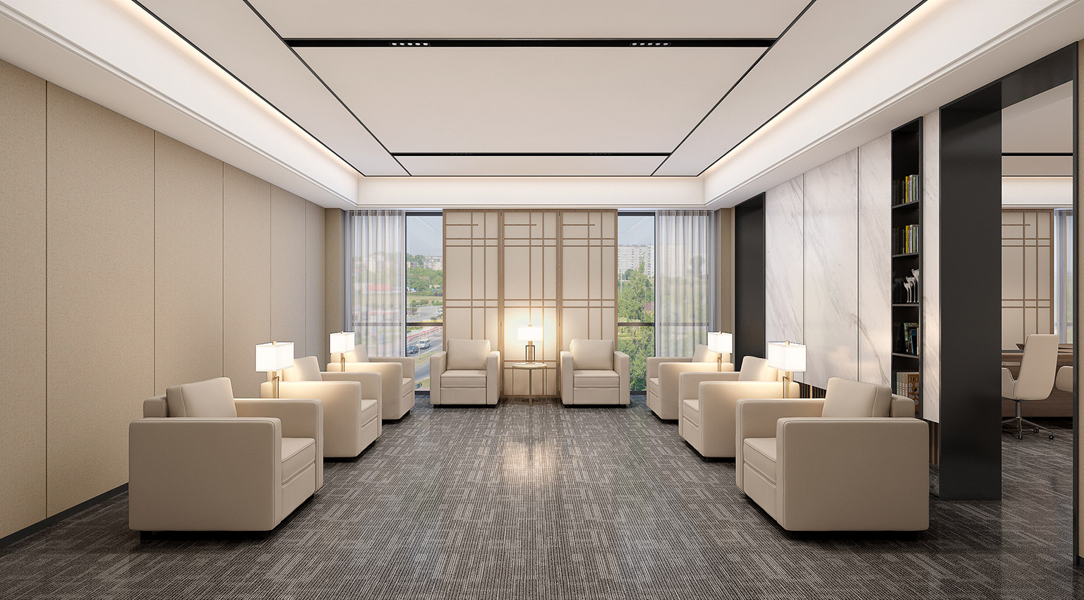 電子廠辦公樓裝修設(shè)計案例5